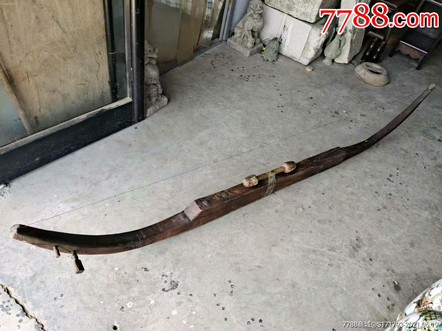 清代,弹棉花用的老工具弓一套