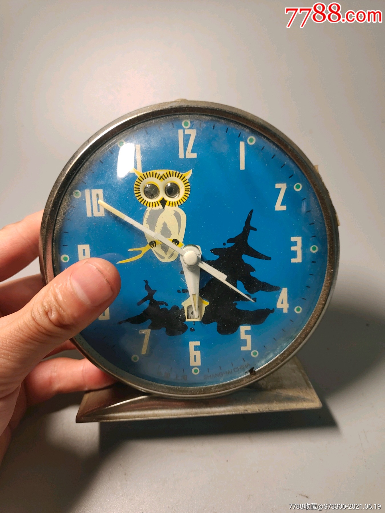 80年代,钻石牌猫头鹰闹钟,可走针,猫头鹰眼睛会动_闹钟/马蹄表_第2张