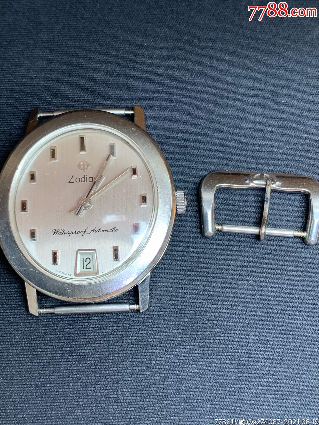 zodiac苏地亚自动机械男装表31mm37mm表径品相看图原装扣
