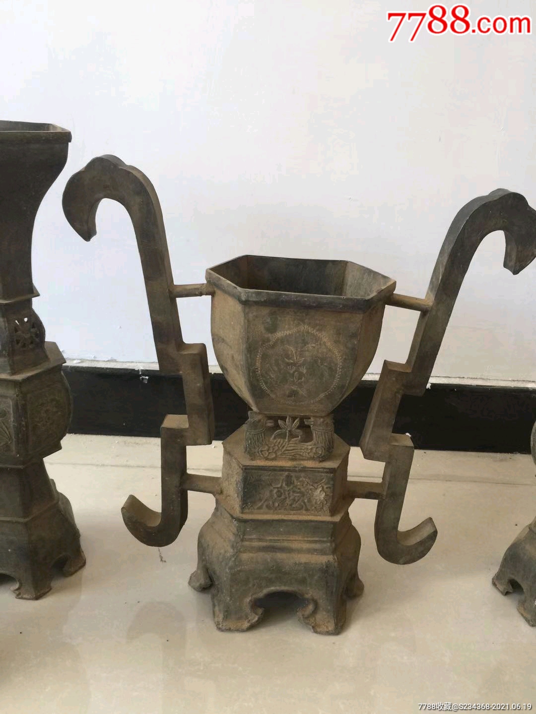 老锡器五供一套