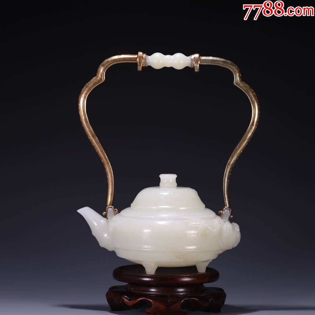 和田玉竹报平安提梁壶