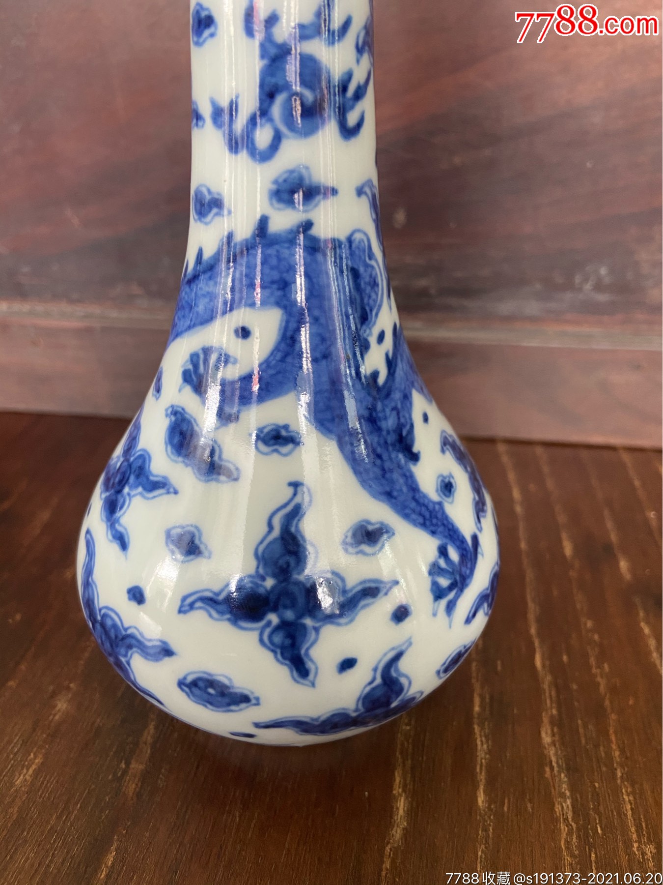 道光仿成化青花花插