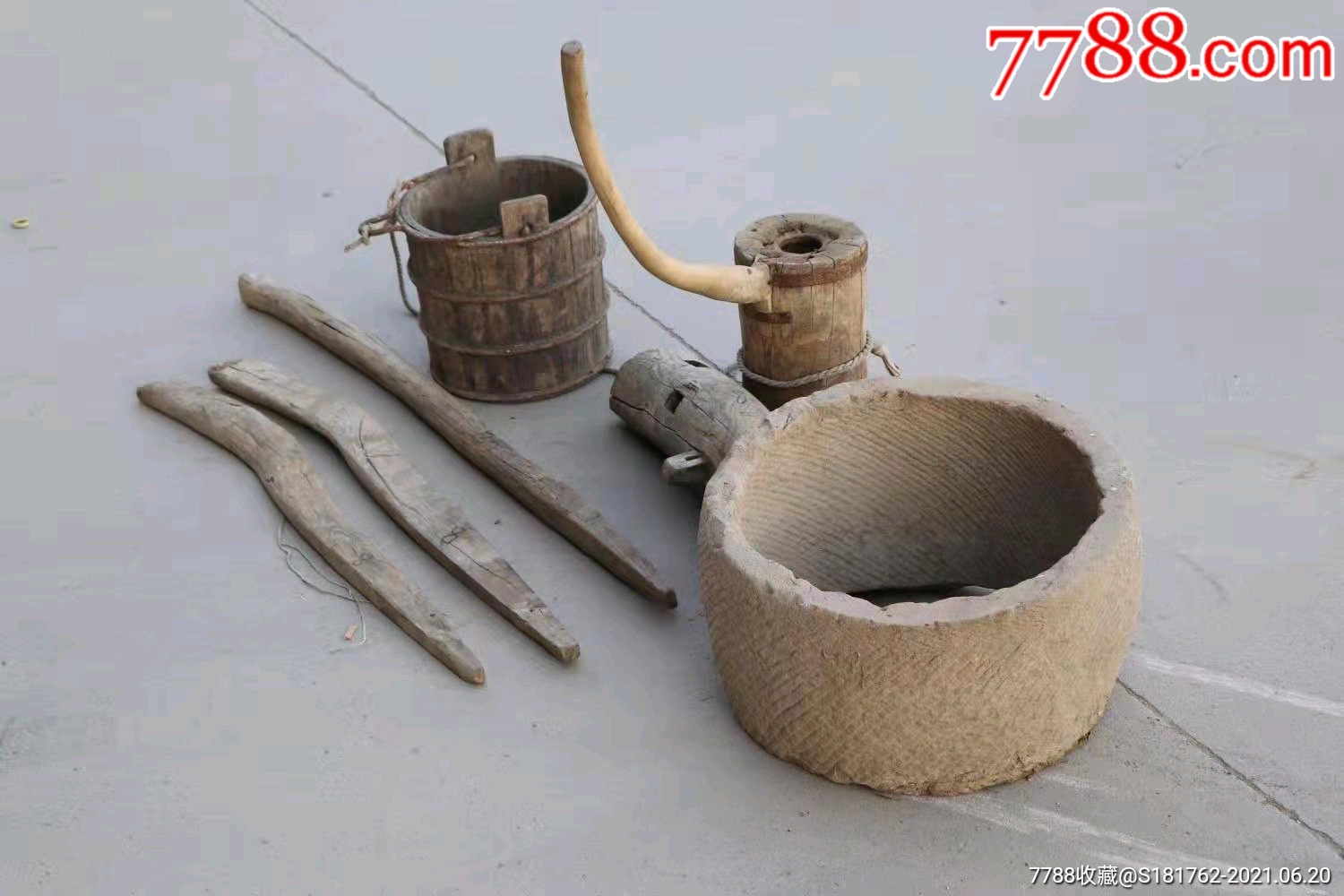 清代打水用的辘辘一套