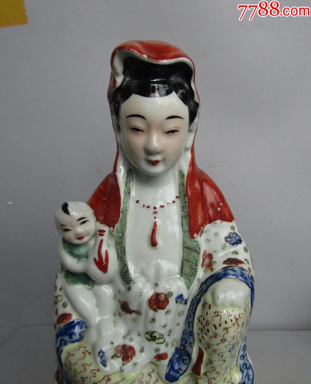 民国名家茂记生造粉彩观音像