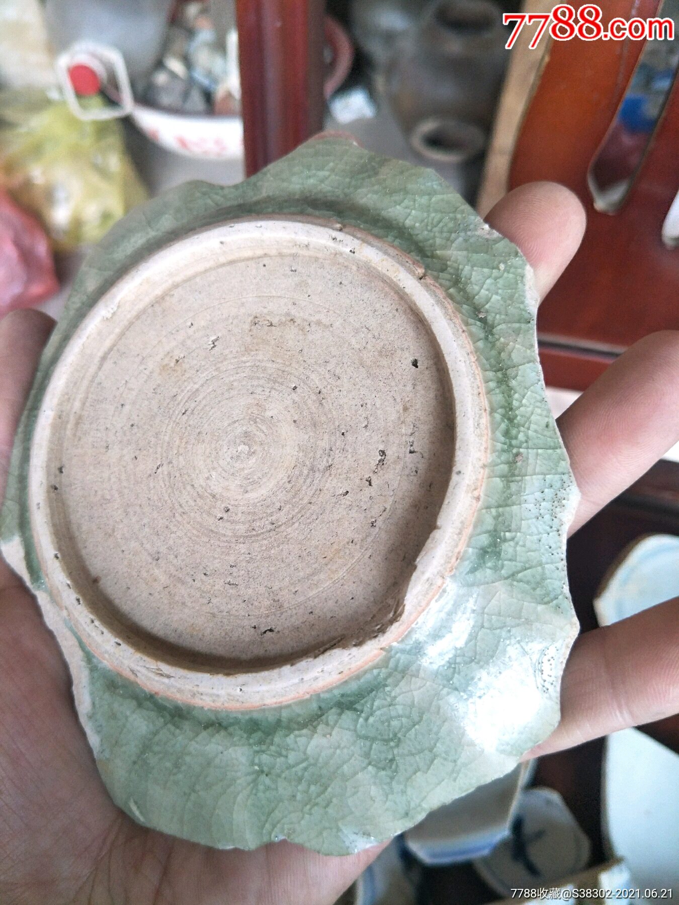 龙泉窑翠青釉寿字纹瓷片残片一枚京杭大运河出品_瓷片_第6张_7788瓷器