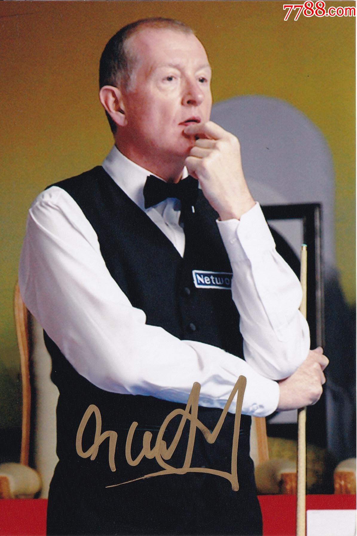 官方正品b正版斯诺克史蒂夫戴维斯亲笔签名照送礼佳品生日礼物珍藏