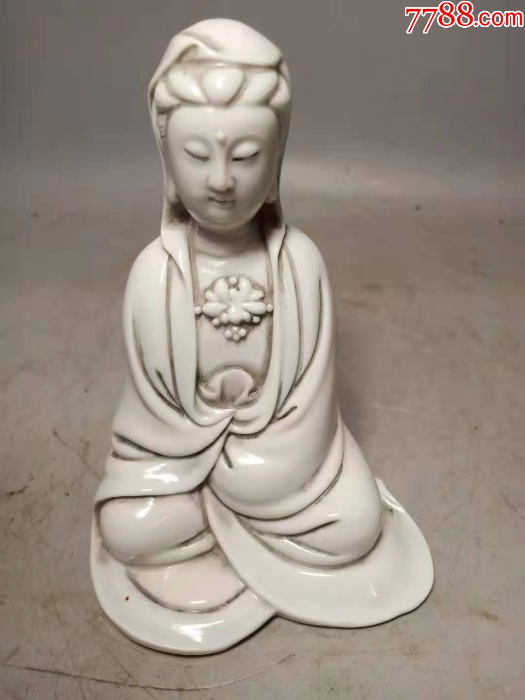 明德化白瓷观音座像