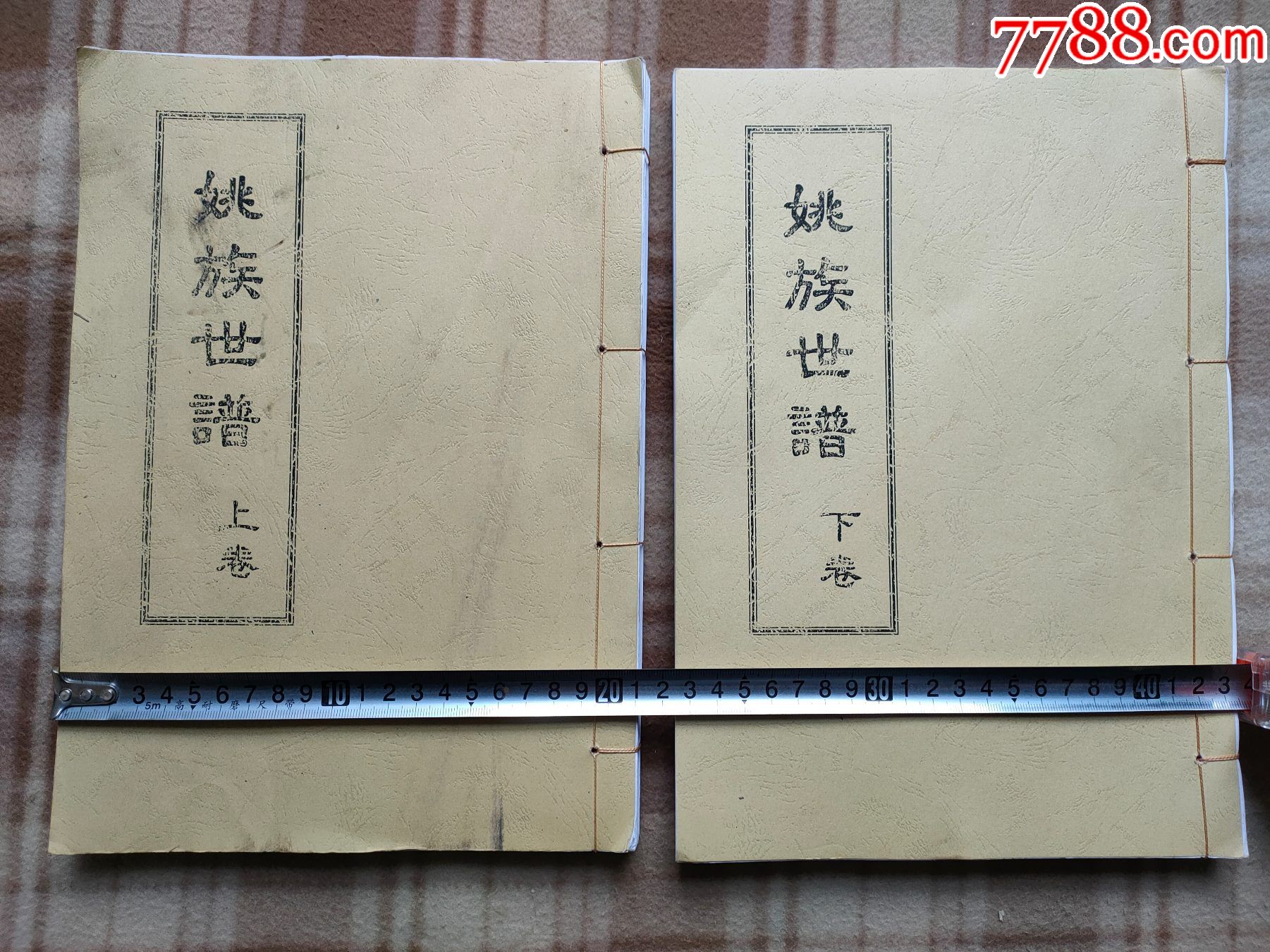 a14185,姚氏家譜上下冊4卷一套,家族居住人員山東河南等地