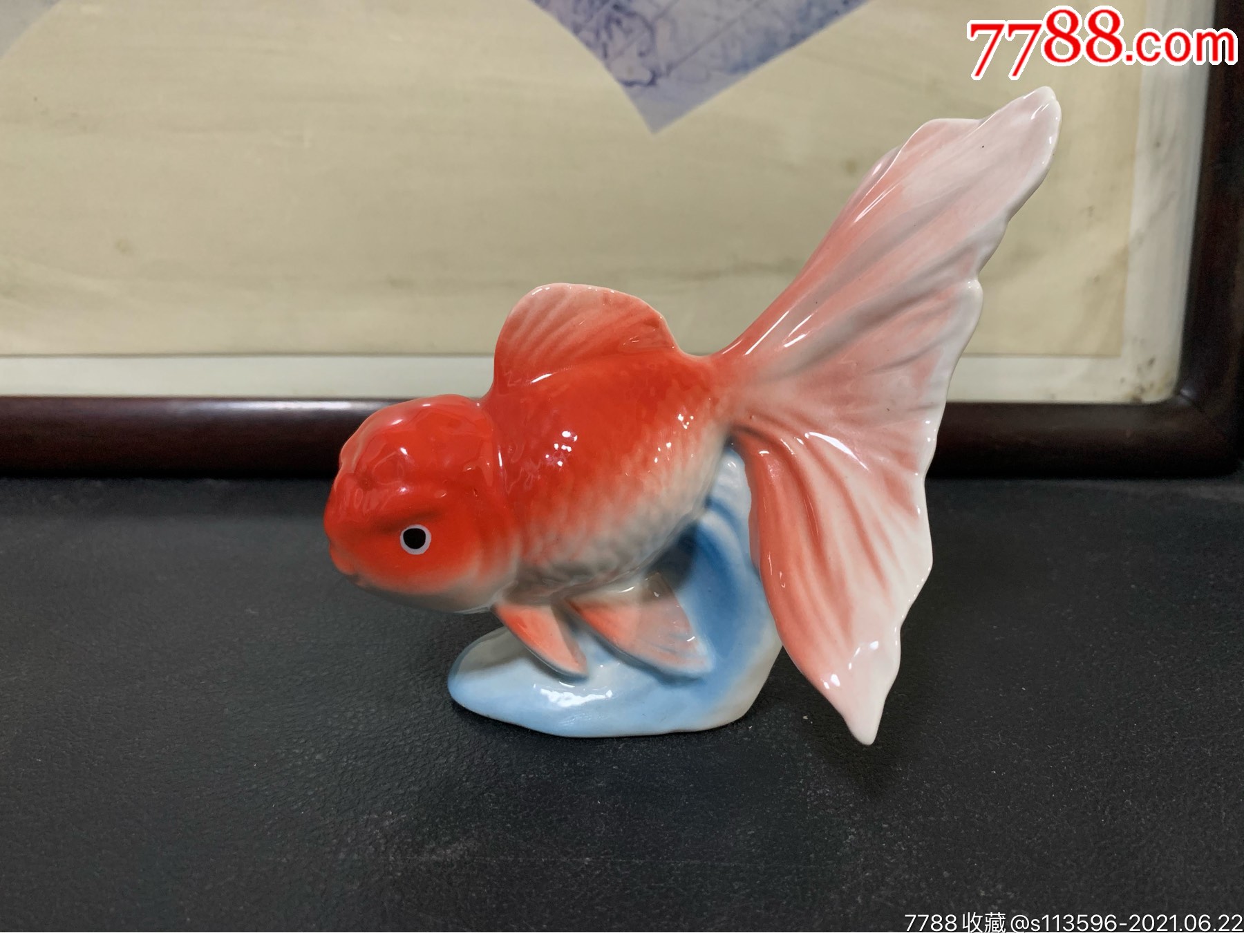 老金鱼瓷塑一个-雕塑瓷/瓷雕-7788收藏