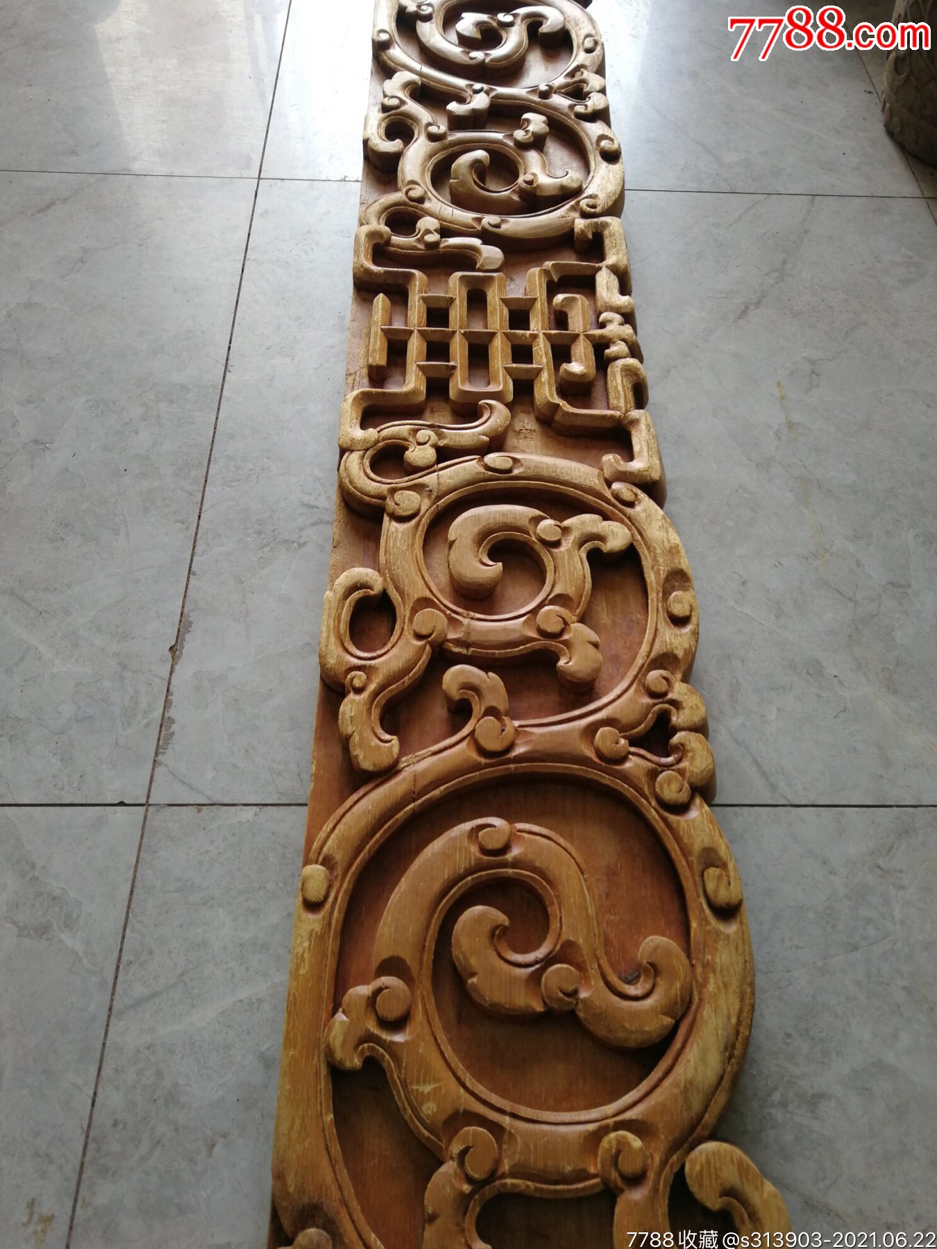 清代,楠木长花梁,全品无修!尺寸长宽厚370 30 6