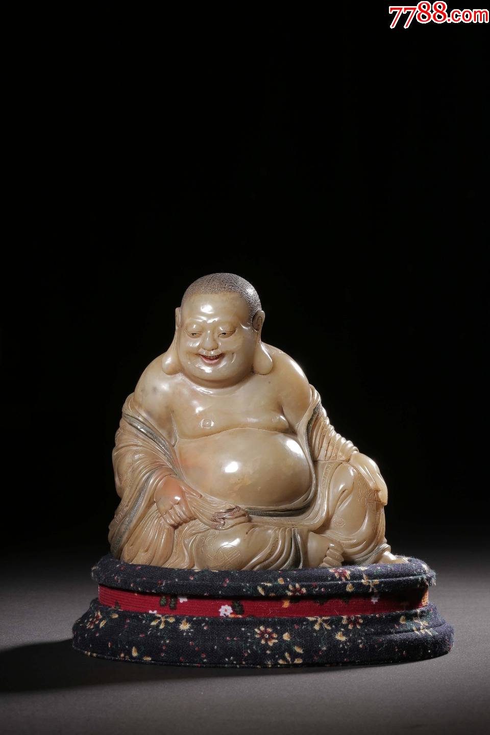 清寿山石弥勒摆件