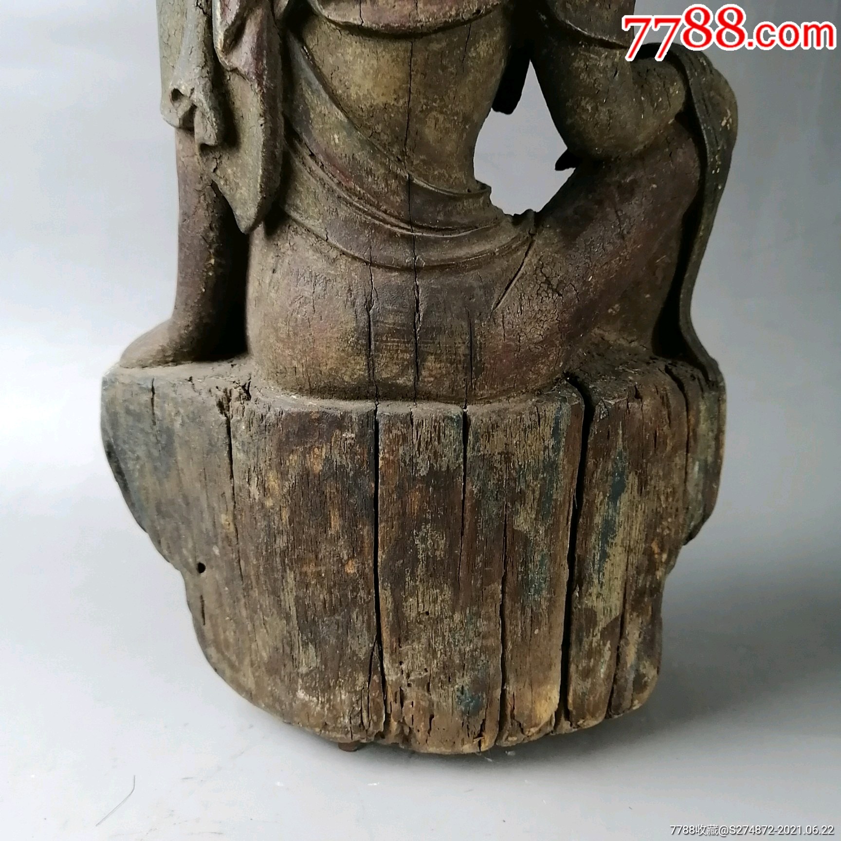 清代木雕佛像自在观音-价格:18000元-se80986186-木佛像/人像-零售