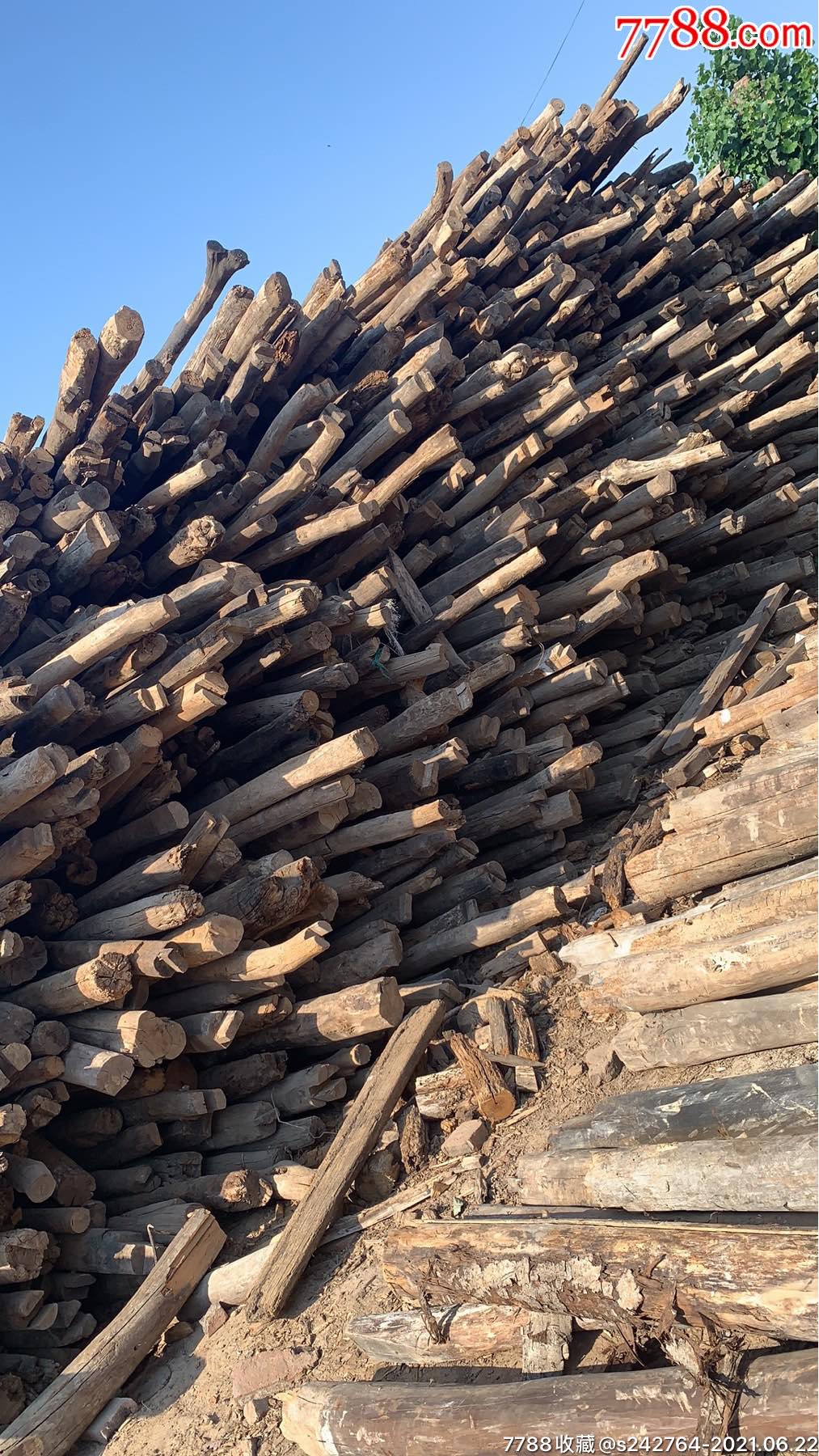 老房子榆木檩条.库存100吨.