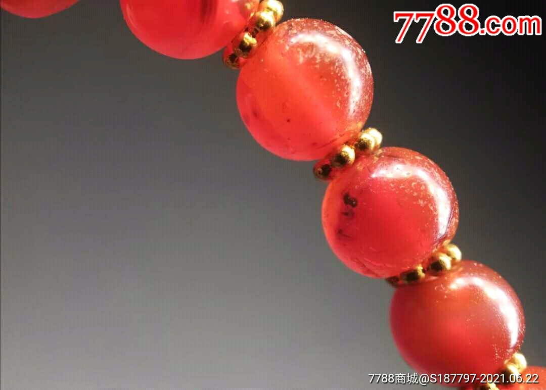 中古红璎珞手串