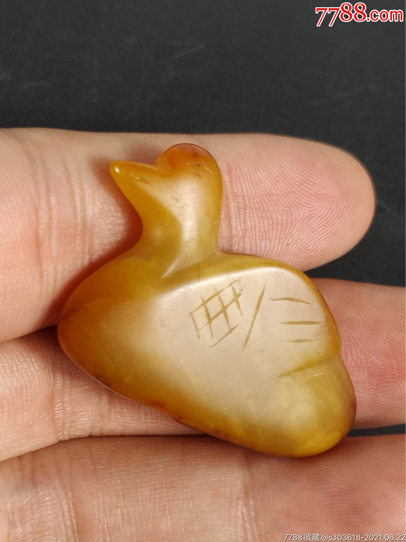 明代玛瑙鸳鸯佩挂