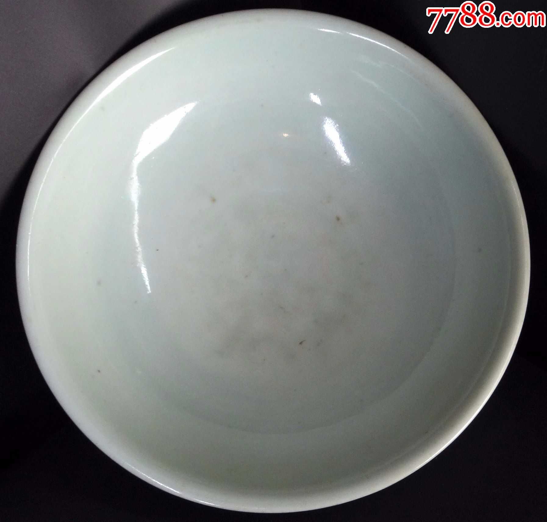 2230古玩古董老货真品瓶盘包鉴定清代乾隆暗刻花回纹青釉硕大碗海碗