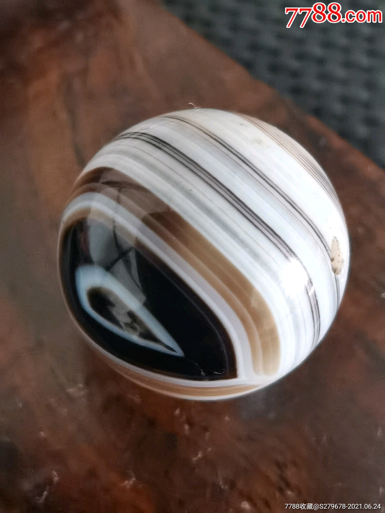 天然缠丝玛瑙天然眼圆珠
