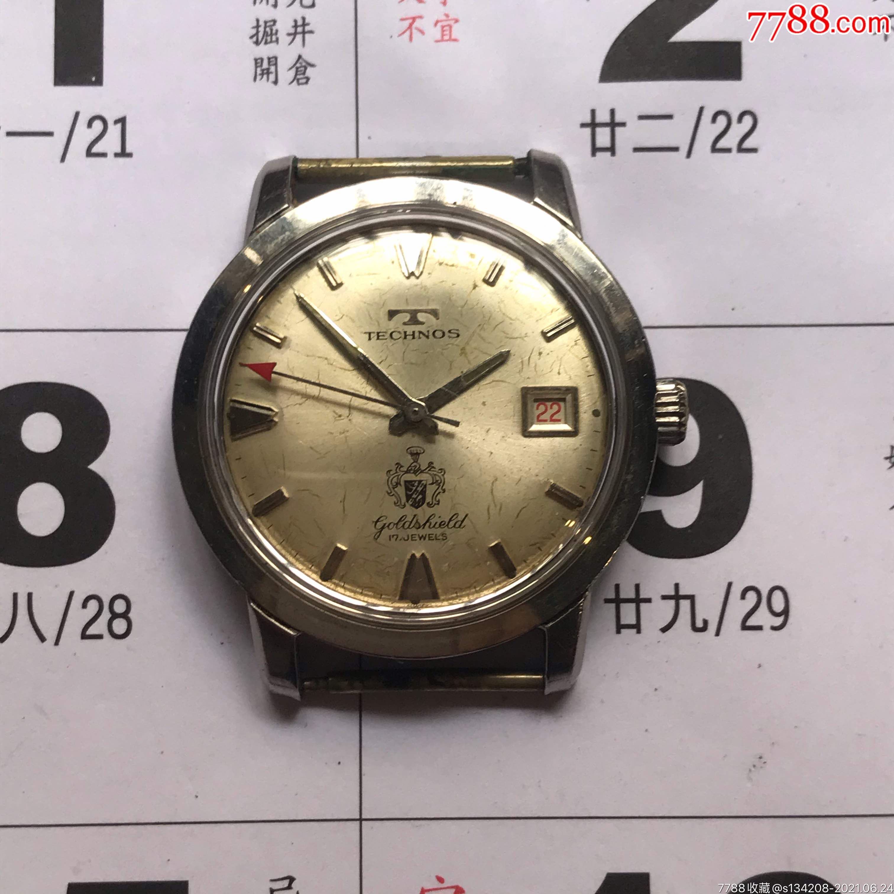 瑞士天克诺2752日历机械手表