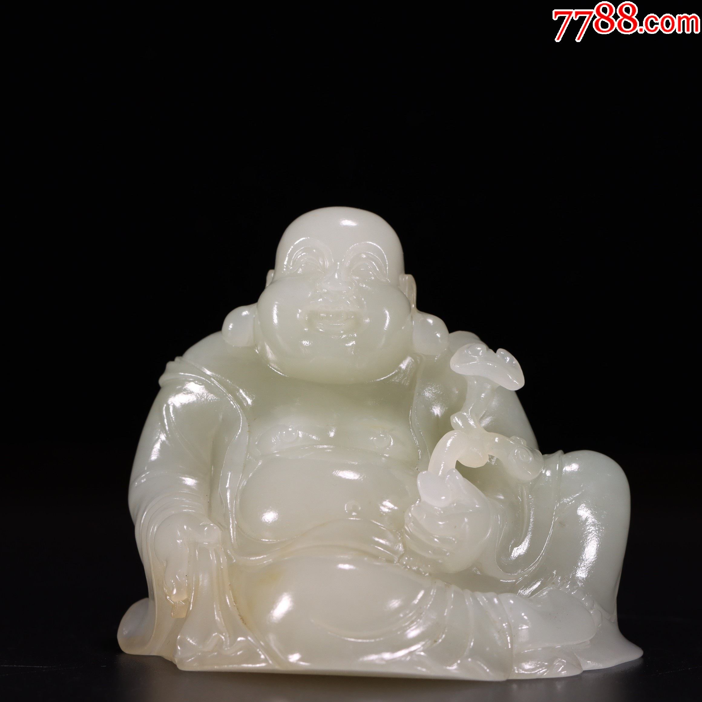 和田玉弥勒佛.笑佛摆件