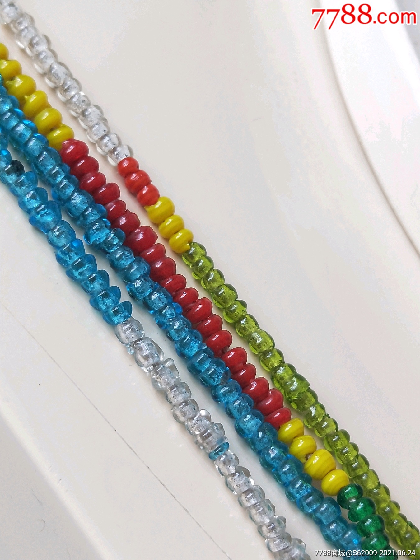 好品多色琉璃米珠一串