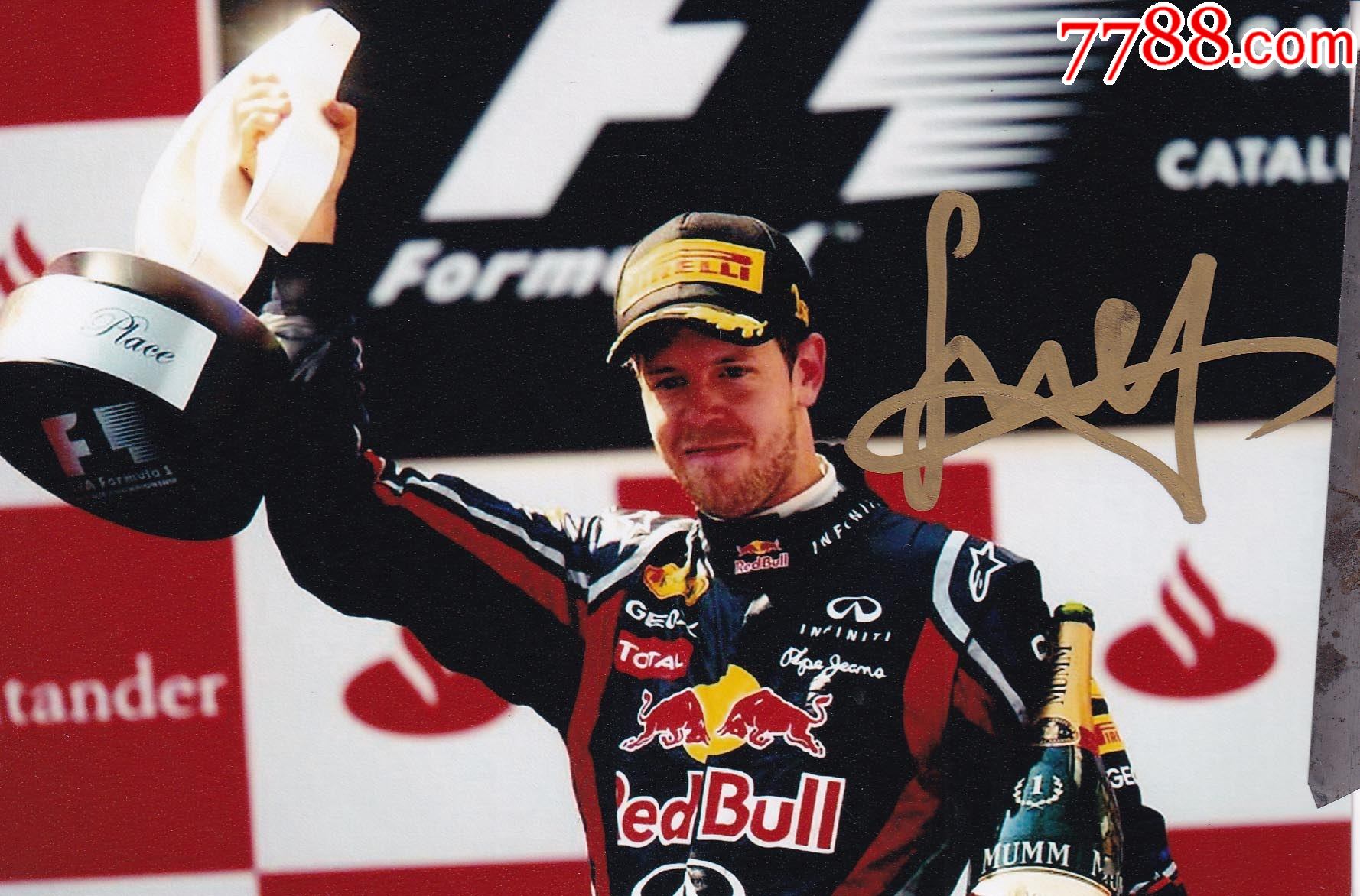 官方正品b正版f1赛车维特尔亲笔签名照送礼佳品生日礼物珍藏