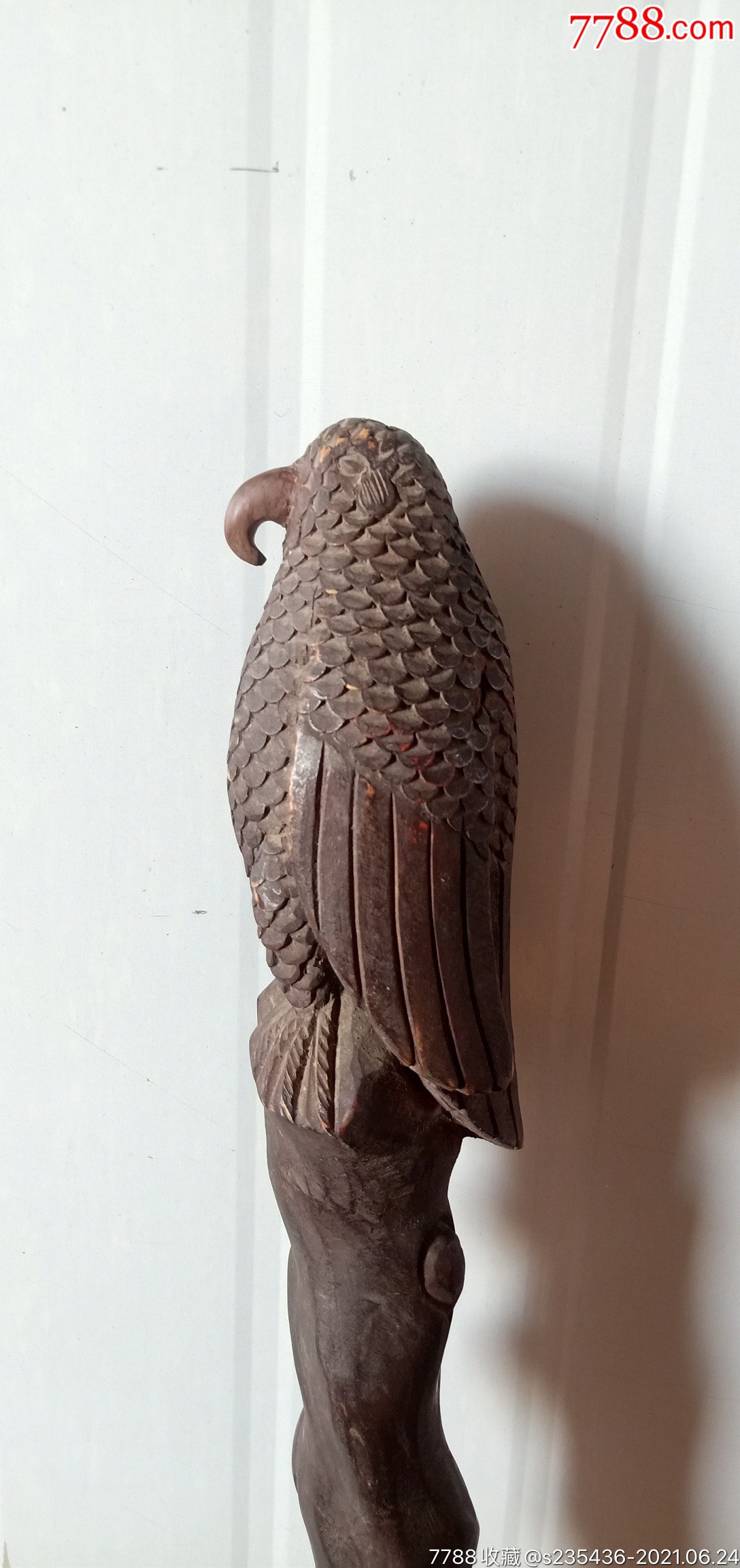 老禅杖纯手工雕刻材质黄檀木尺寸高176