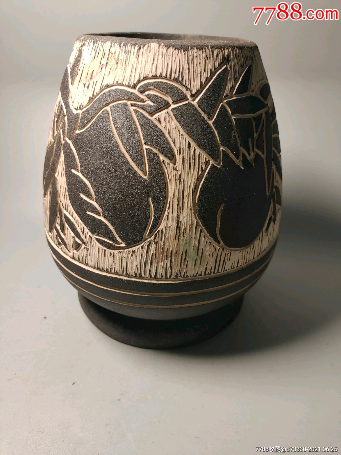 80年代仿磁州窑美陶花瓶一只