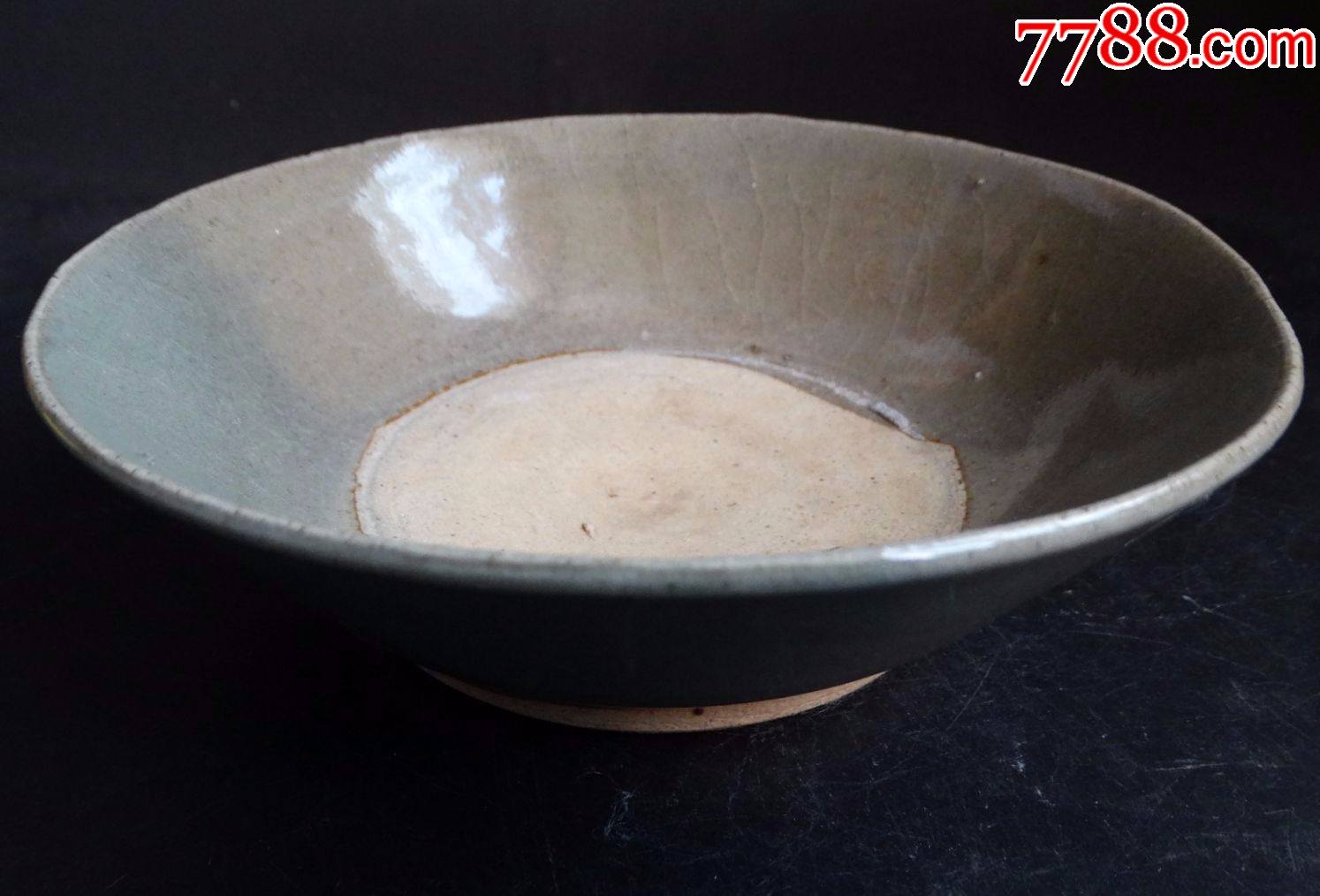 1003古玩古董老货真品收藏包真包老包退包鉴定清代中期青釉中碗