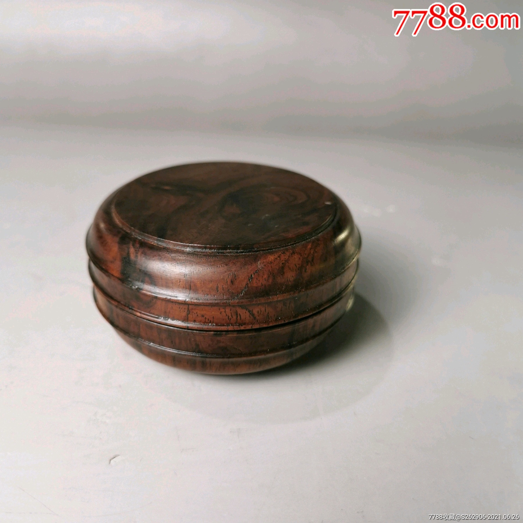 清代黄花梨印泥盒