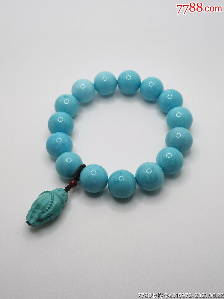 绿松石圆珠手串