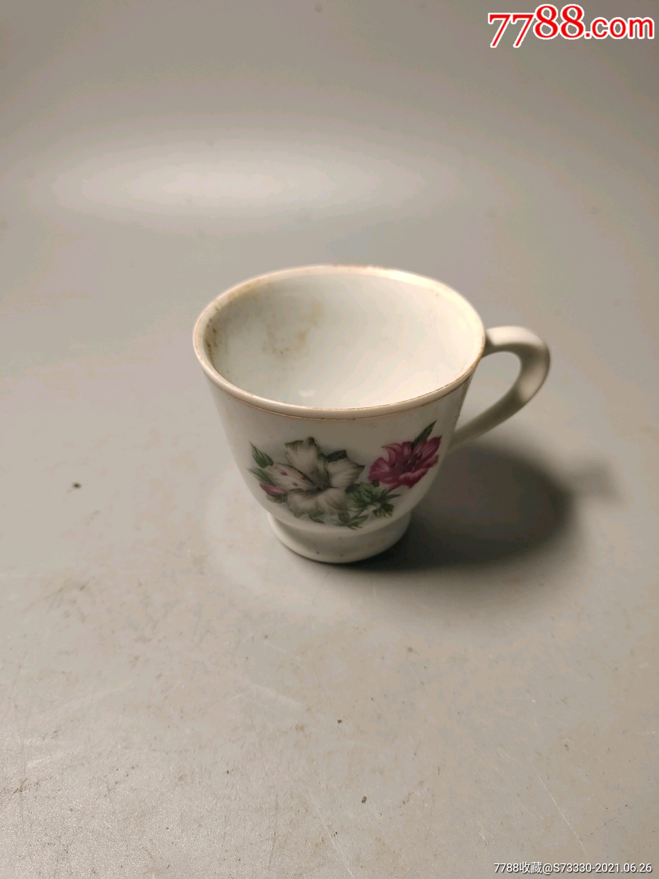 567瓷器70年代喇叭花小杯子一只4