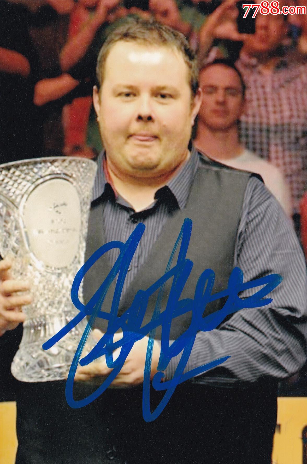 官方正品a-正版斯诺克斯蒂芬·李亲笔签名照-送礼佳品生日礼物珍藏