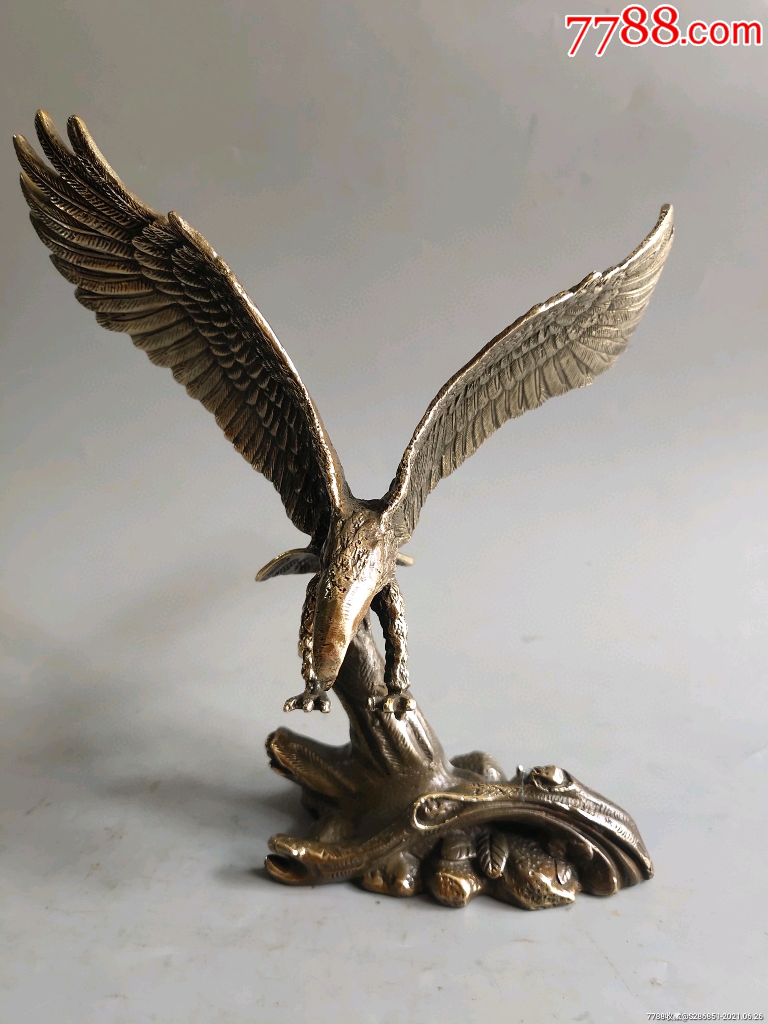 铜鹰摆件,不议价_铜杂件_图片欣赏_收藏价格_7788烟标收藏