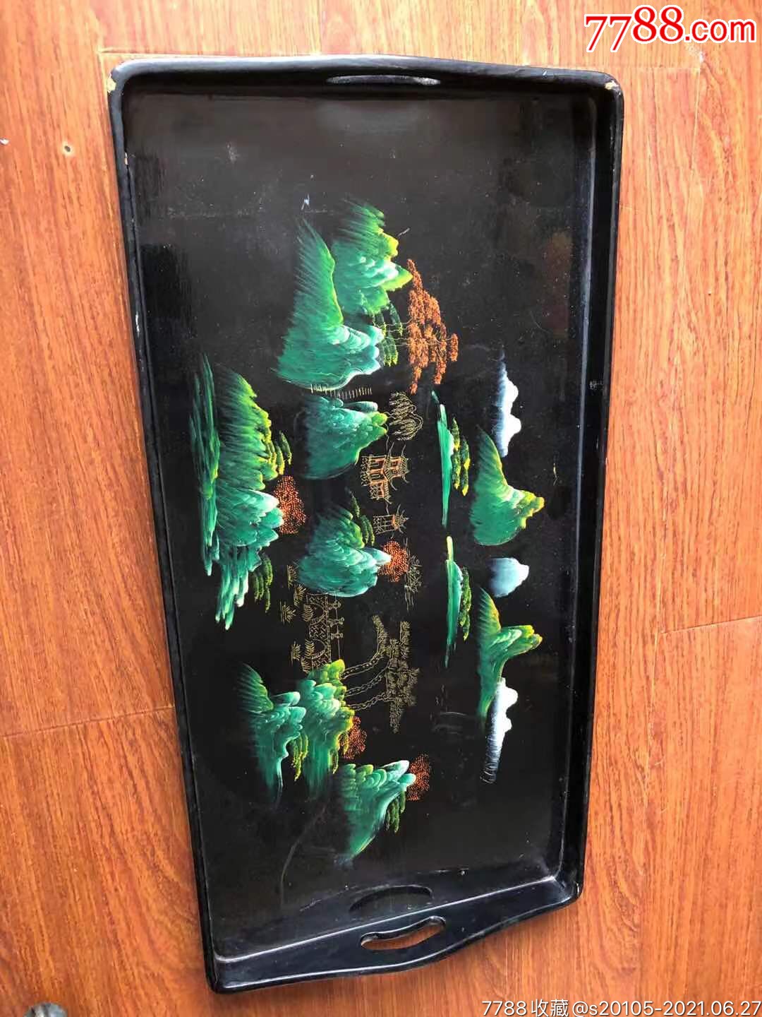 实木脱胎漆器大茶盘