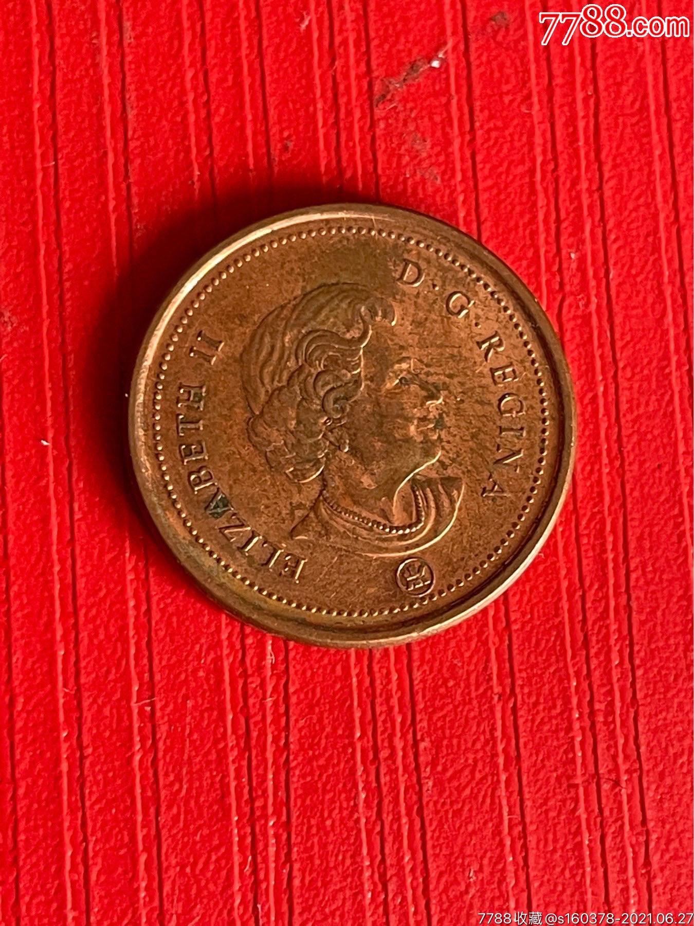加拿大硬币2006年铜币加拿大1加分外国硬币