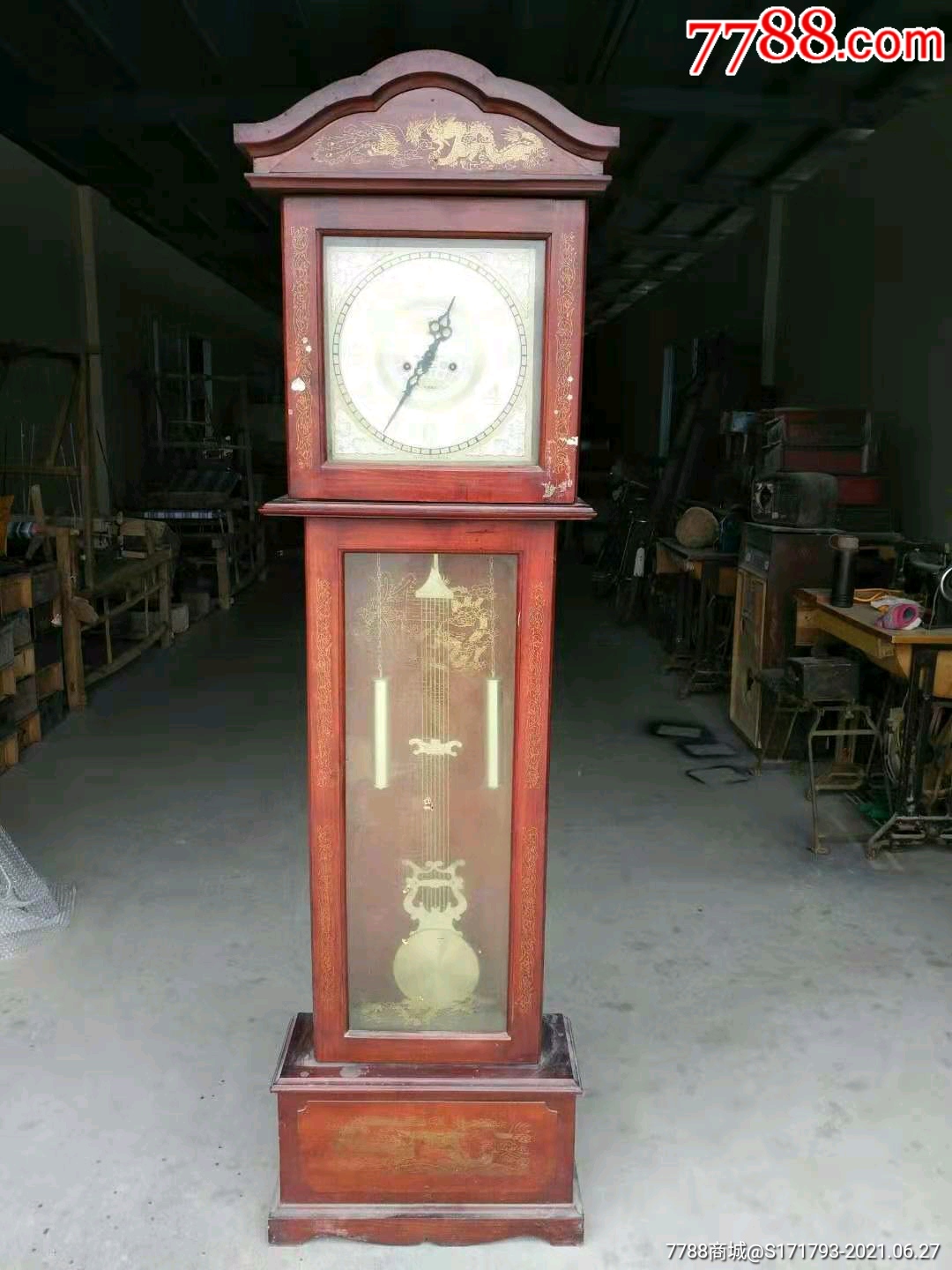 七八十年代落地大座钟,_座钟/落地钟_古玩民俗家具【7788收藏__收藏