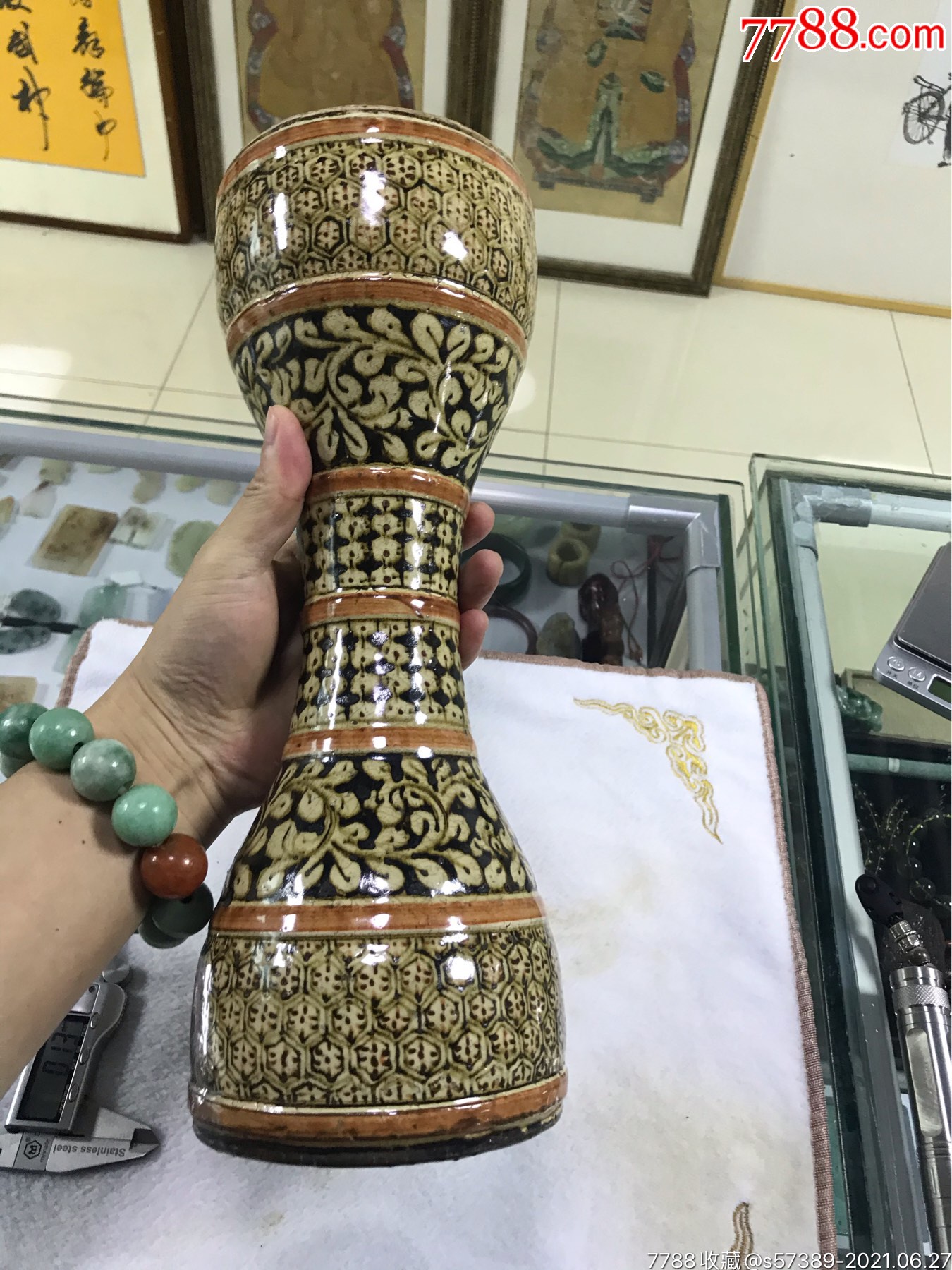 宋代磁州窑腰鼓-黄釉瓷-7788商城__七七八八商品交易平台(7788.com)