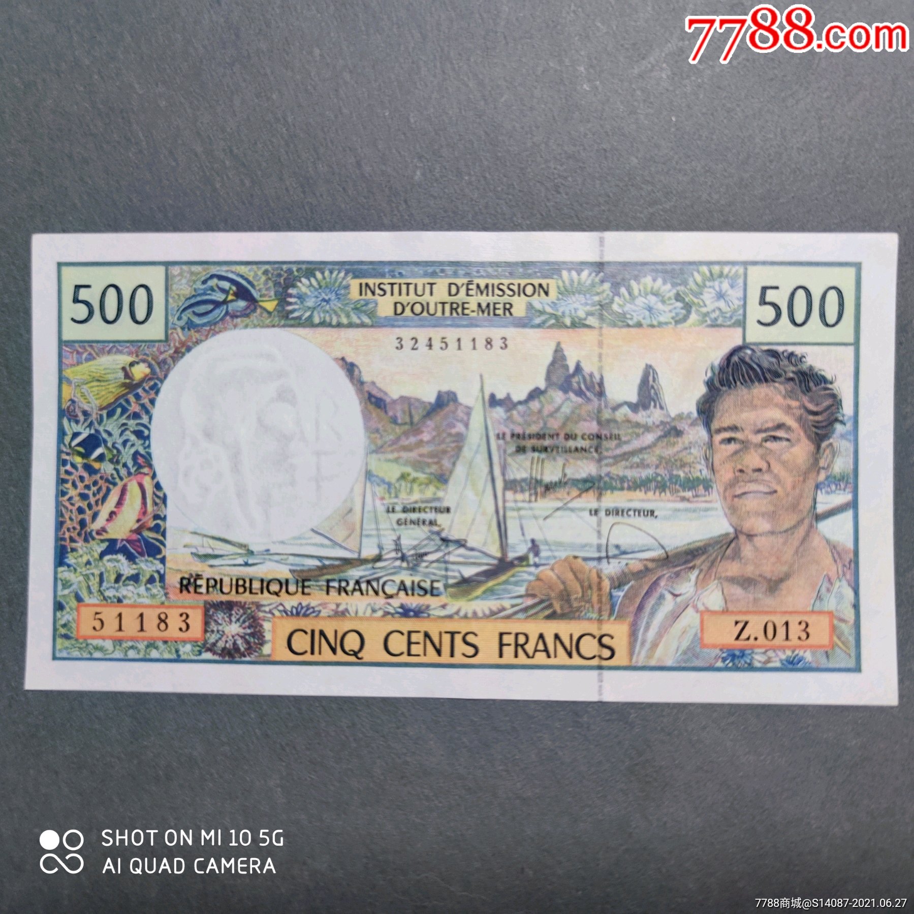 外币法属波利尼亚500