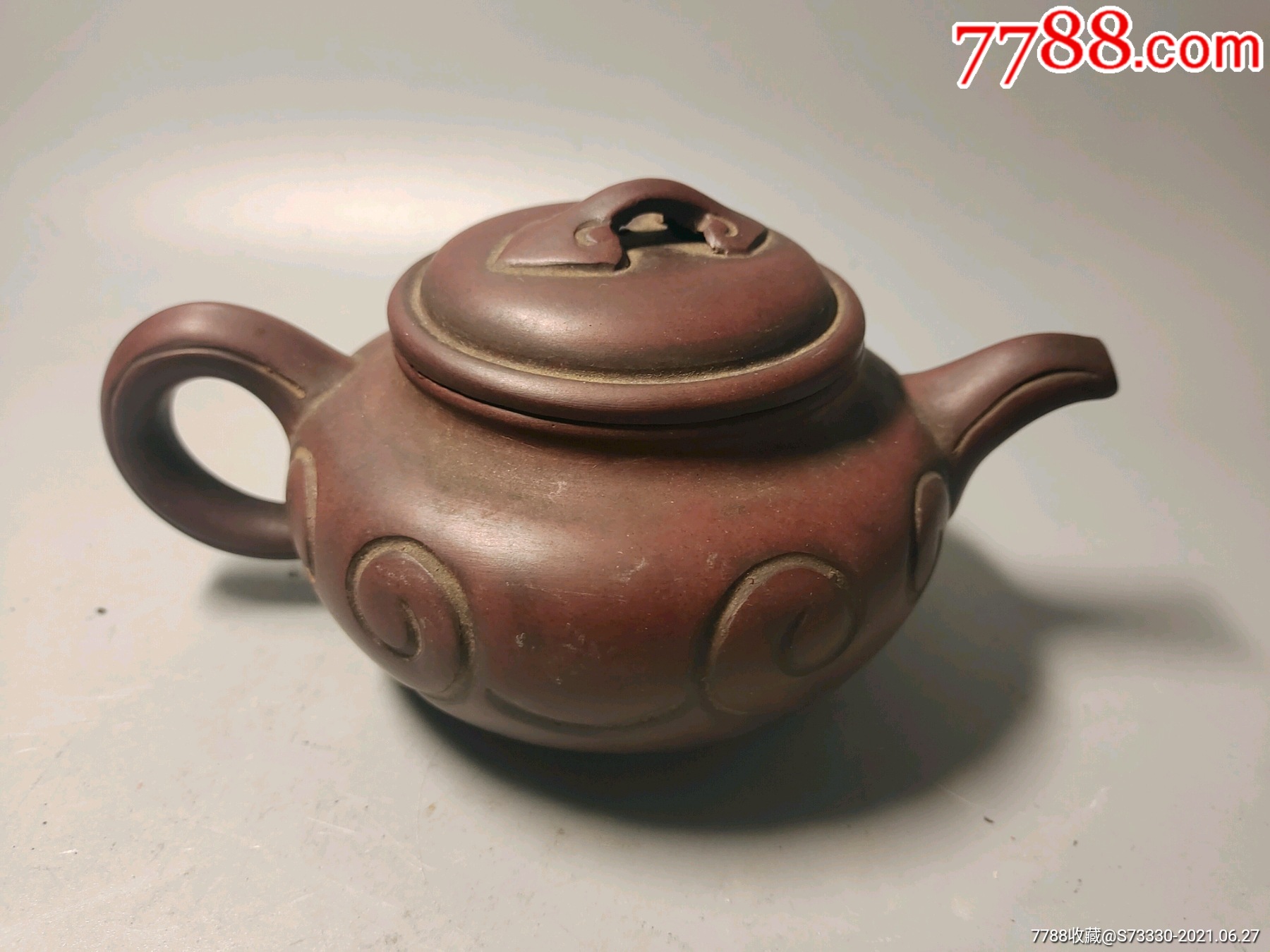 80-90年代,周新娟娟如意紫砂壶一把