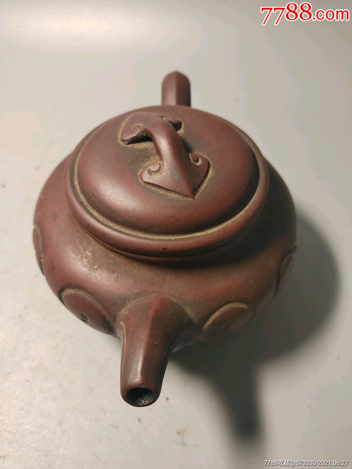 80-90年代,周新娟娟如意紫砂壶一把