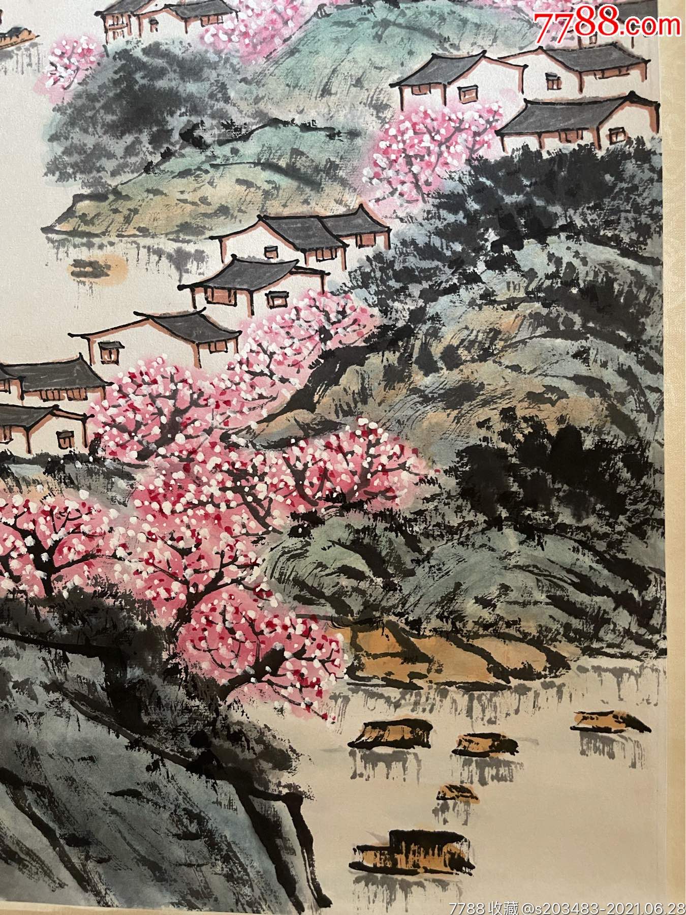 著名画家宋文治纯手工手绘山水画字画国画条幅竖幅卷轴立轴作品