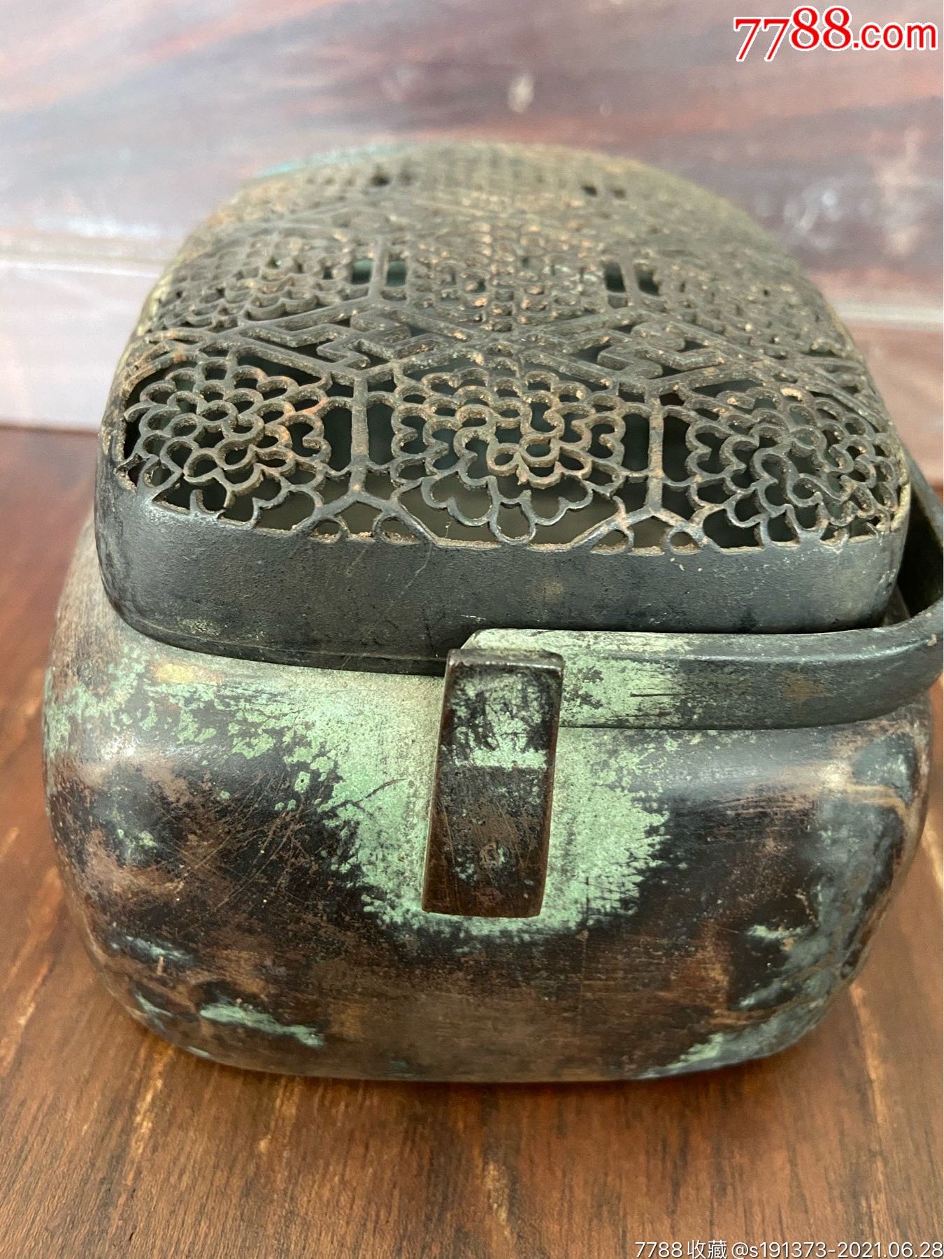 张鸣岐款红铜手炉/袖炉