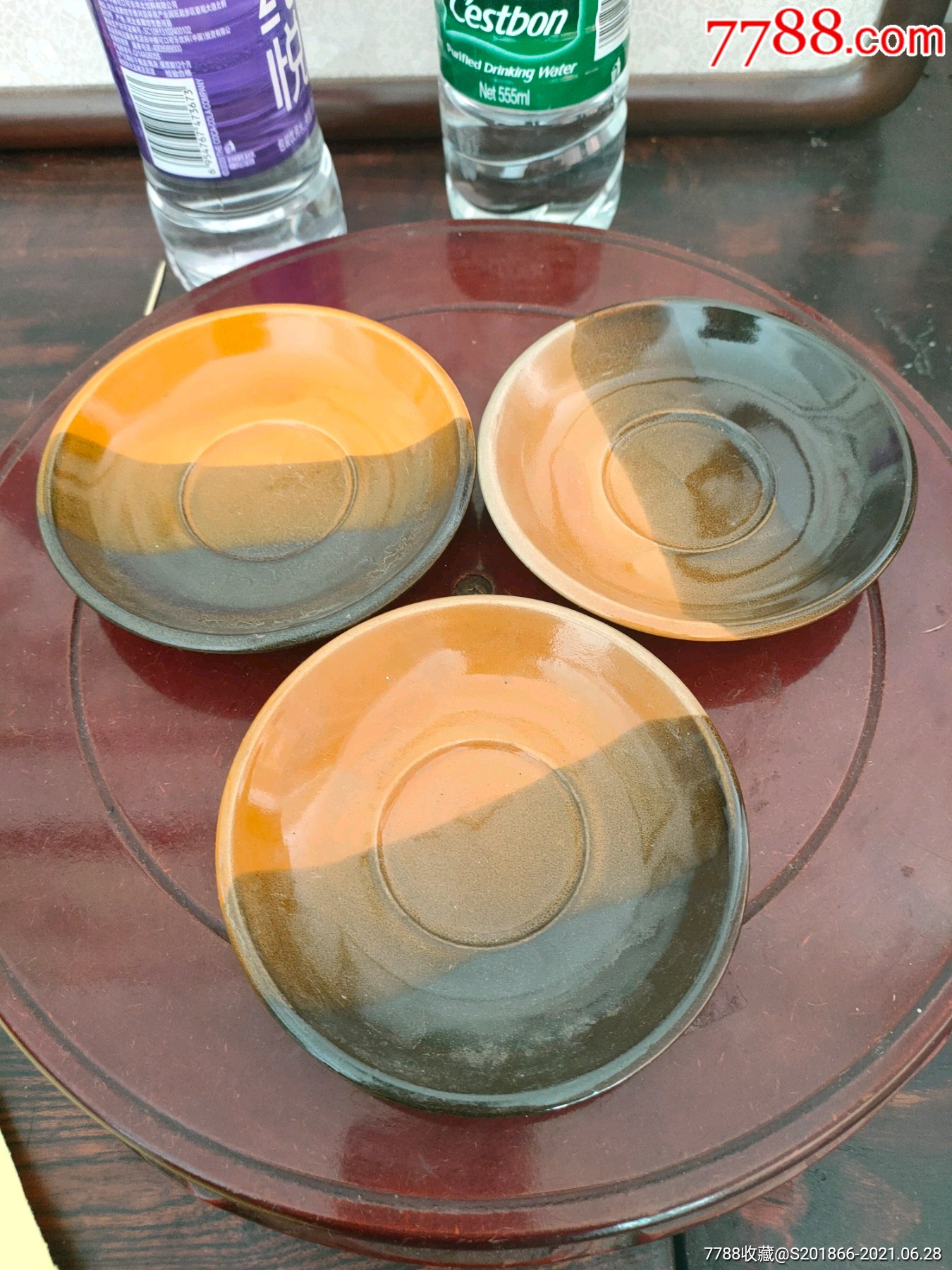 邯郸陶瓷5厂出口日本的碟子三个