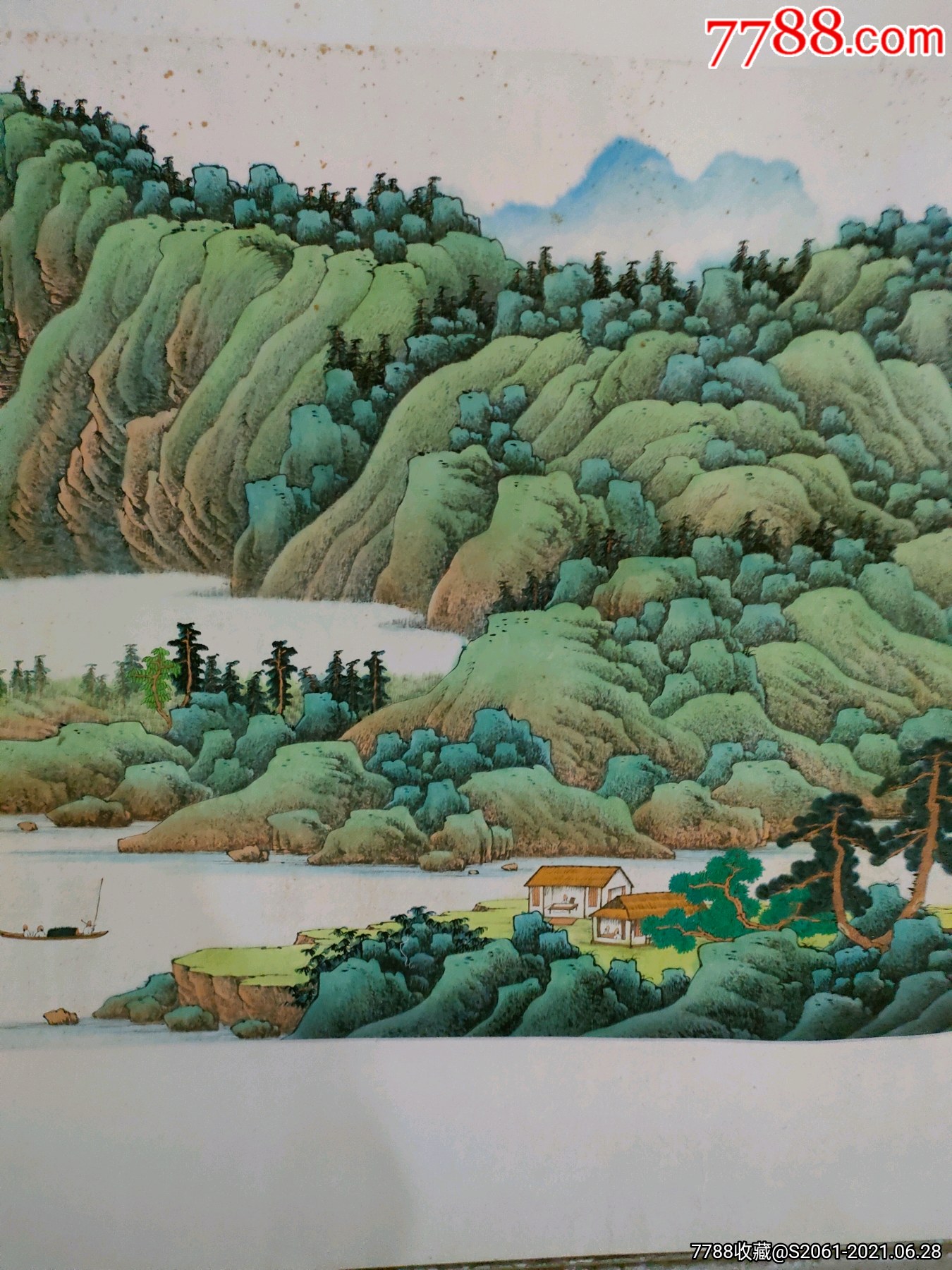 西乐群巨幅青绿山水《溪山清晓》-价格:20000元-se81106260-山水国画