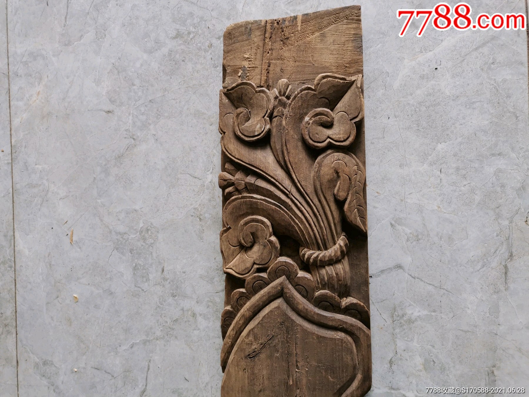 清代楠木花梁,全品