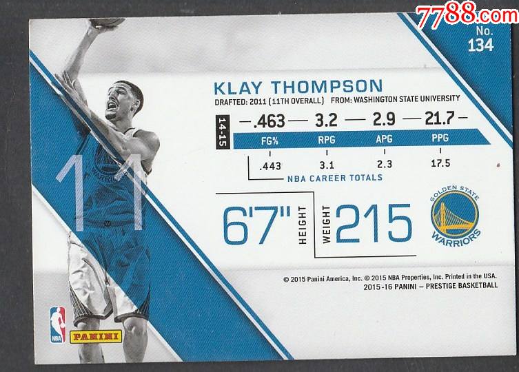 nba球星-克莱·汤普森_第2张_7788集邮集卡