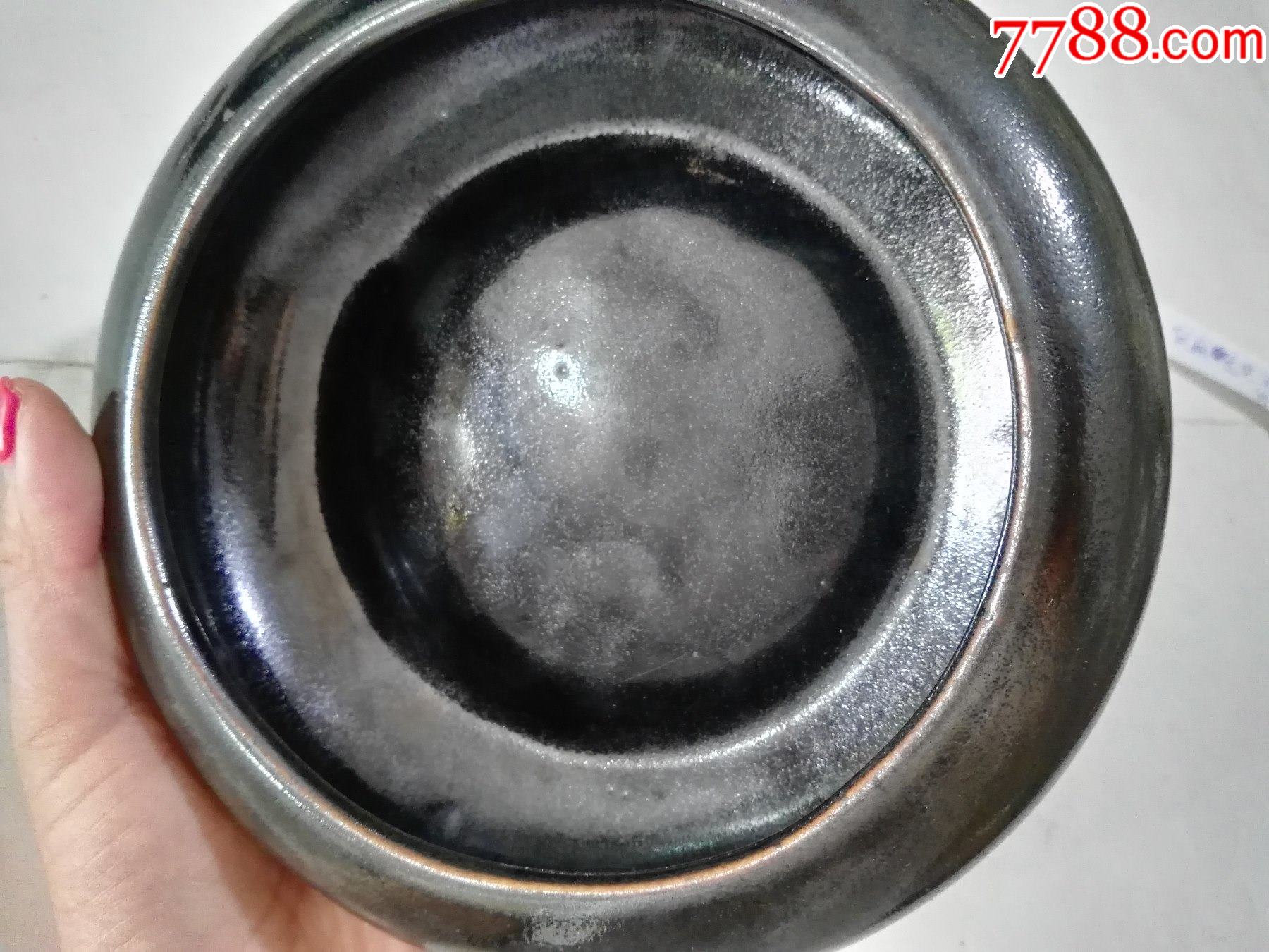 民国传世完美品黑釉瓷笔洗,非常漂亮,没有任何磕碰
