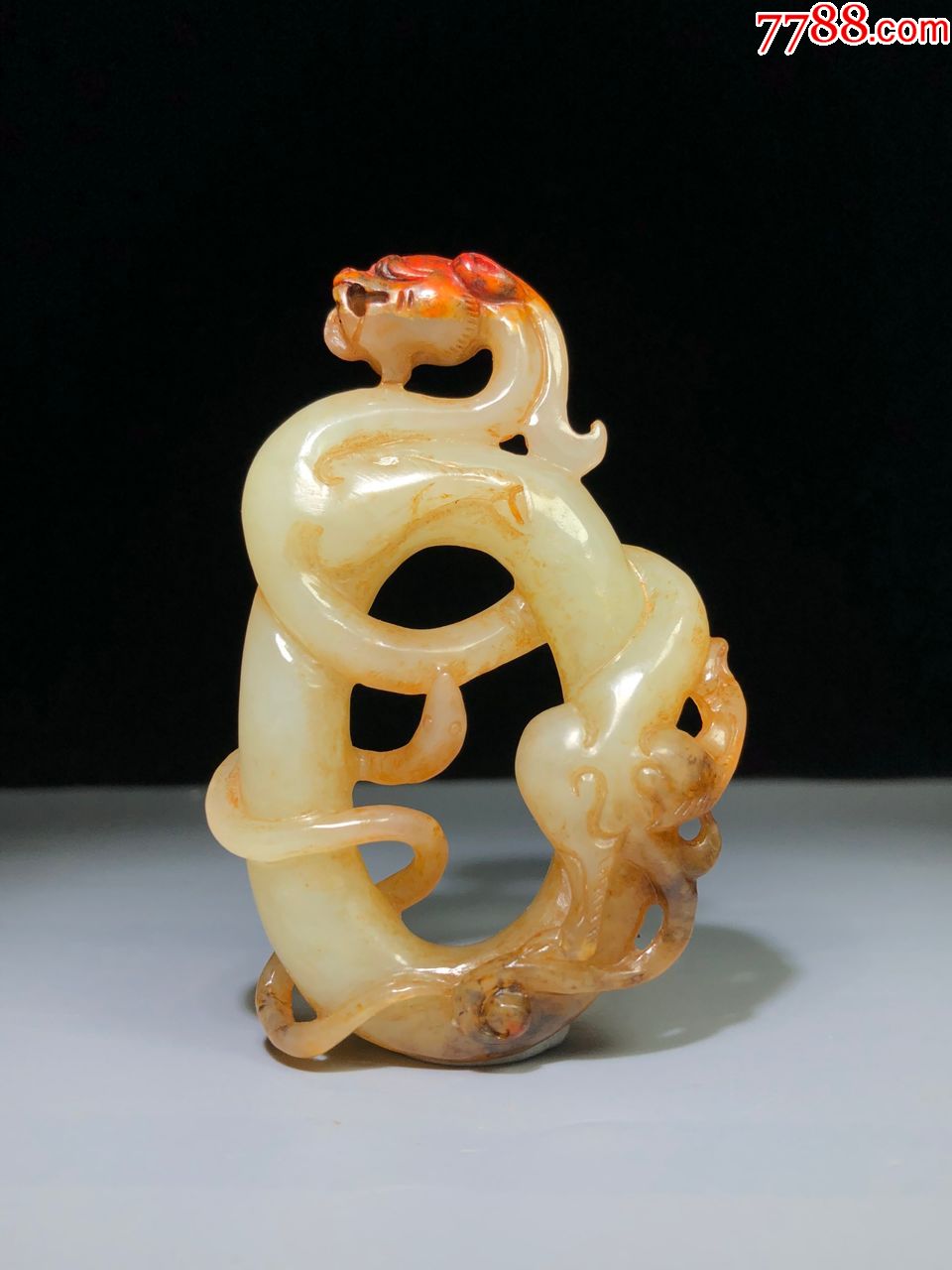 和田玉螭龙玉璧a110s21f
