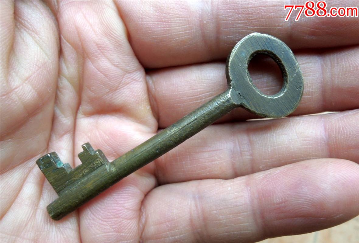 藏锁必备2106a民国边疆老式铜钥匙68mm