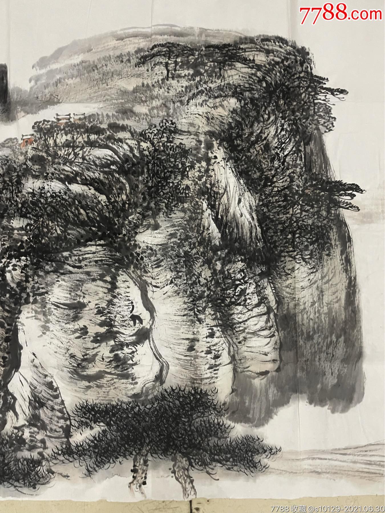 胡有民～潍坊～长178厘米高80_山水国画原作_作品欣赏_收藏价值_7788